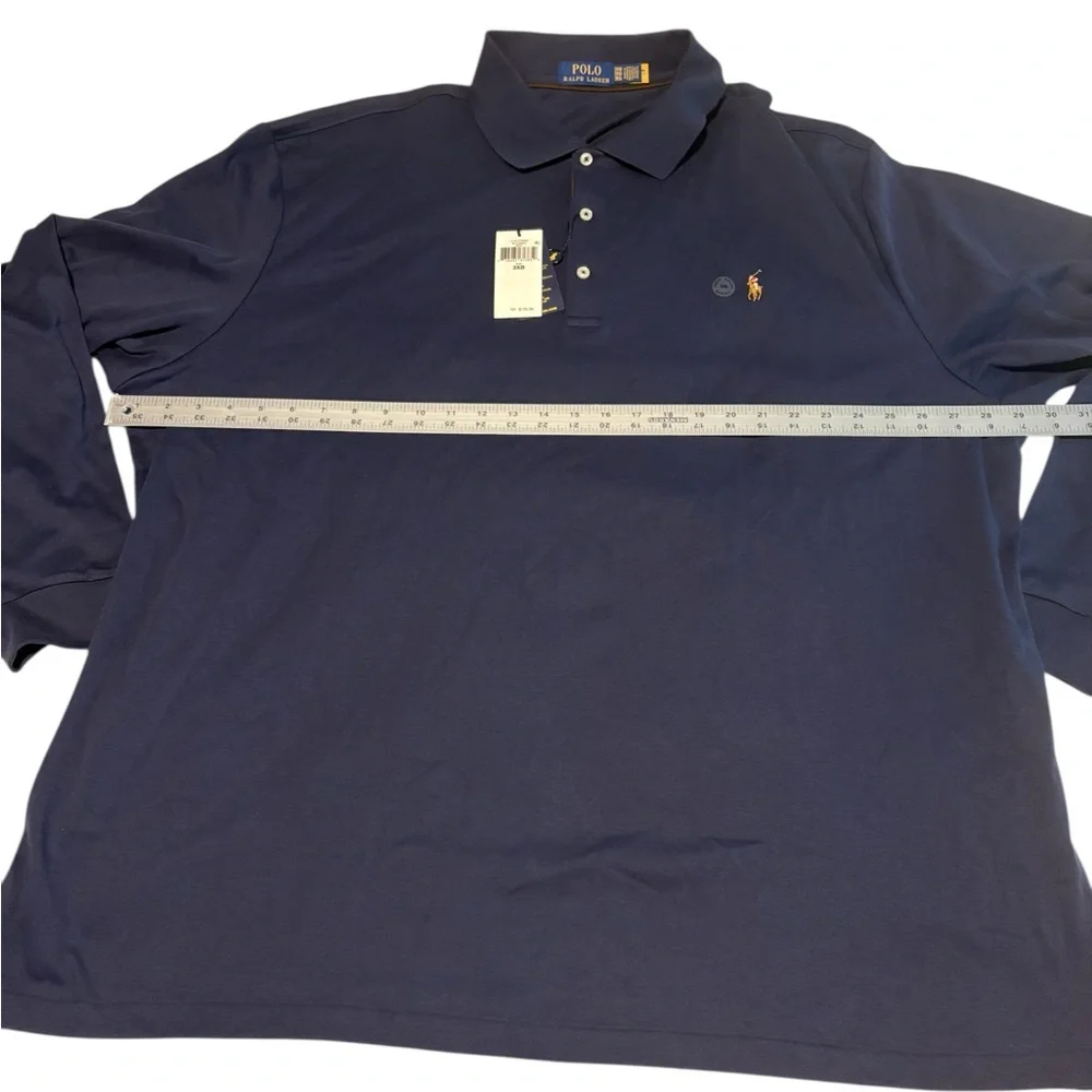 Polo by Ralph Lauren Men's Navy Blue Long Sleeve Polo 3XB NWT